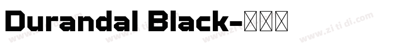 Durandal Black字体转换